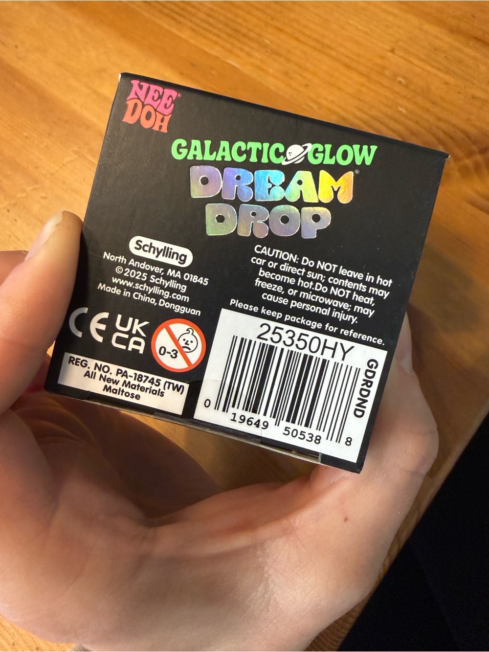 NeeDoh Galactic Glow Dream Drop — Purple Glow Stress Toy - Picture 3 of 3